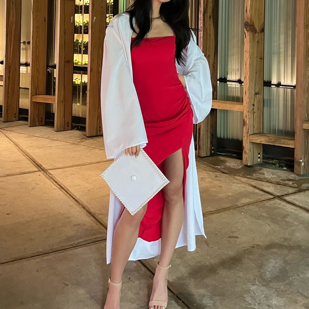 Red reformation dress